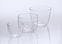 Kvarc izzítótégely, közepes forma