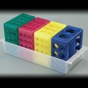 Színes kémcsőállvány készlet