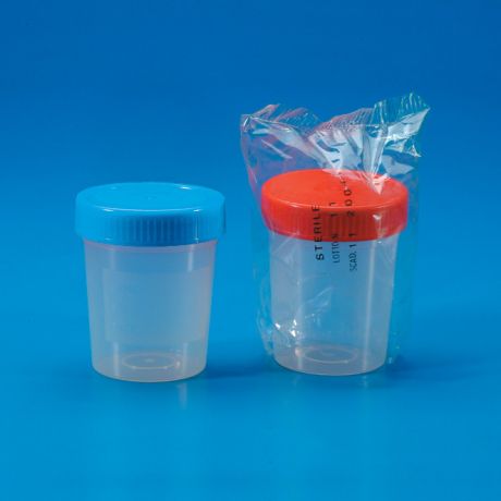 Csavaros mintatároló, 150 ml, PP, 58 x 72 mm